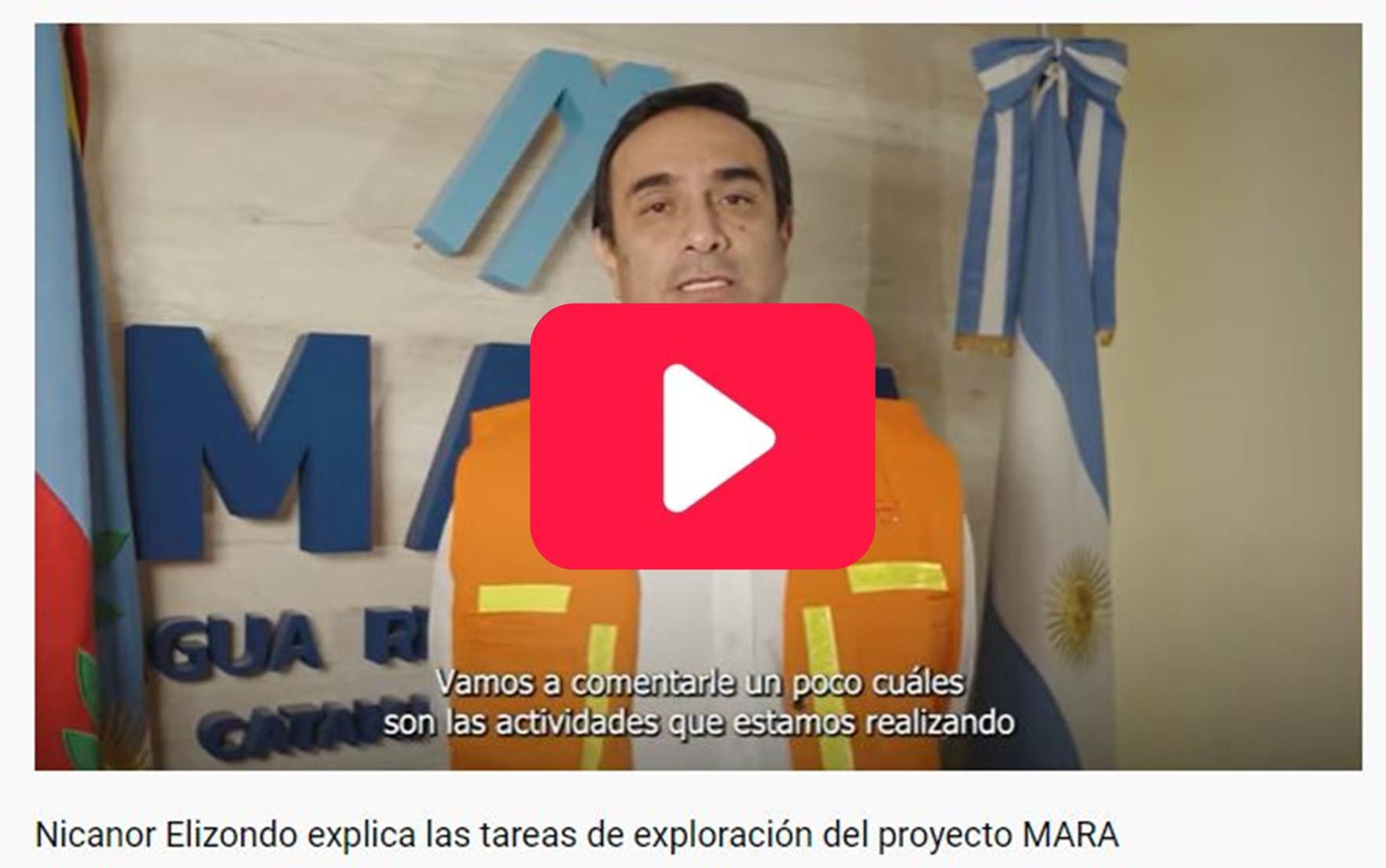 Profesional catamarqueño detalla las tareas de MARA en Choya