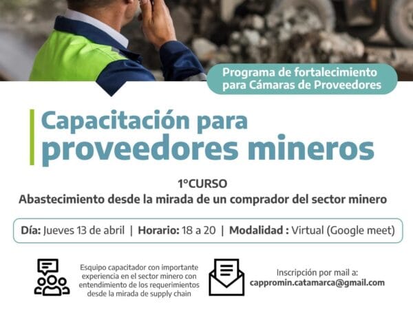 Arrancó un ciclo de capacitaciones para proveedores mineros